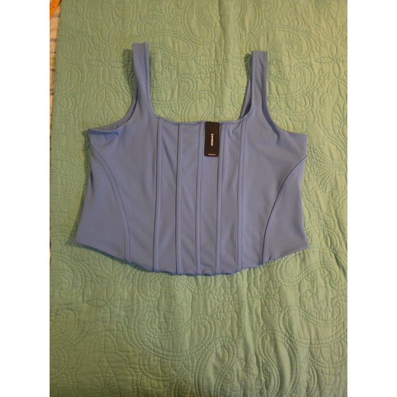 Express Body Contour Women's Size XL Baby Blue High Compression Corset NWT - Picture 1 of 9